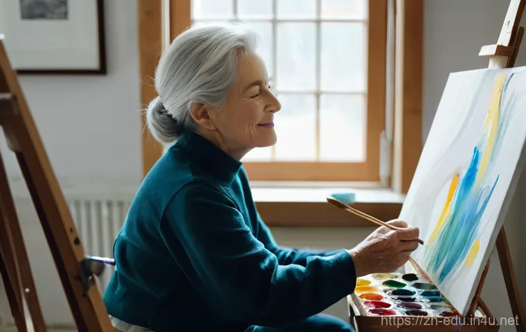 시니어 성격 개발 - Image Prompt 1: The Tranquil Artist**