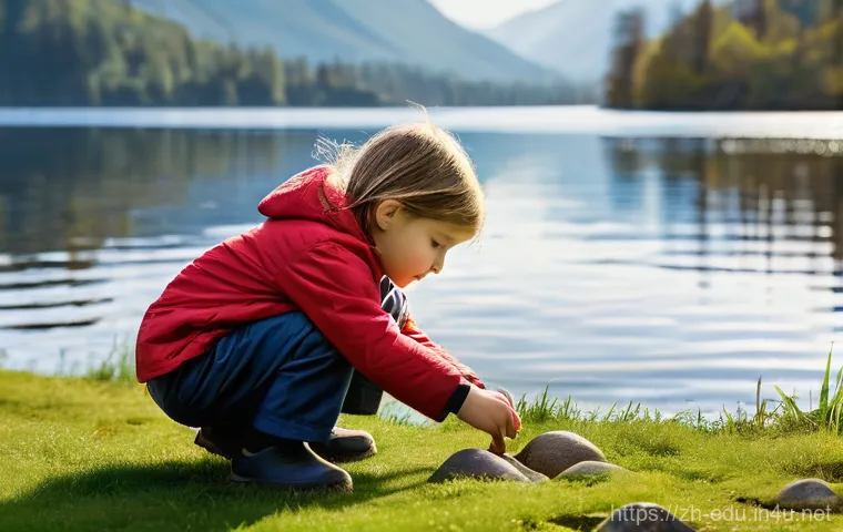 아이들의 창의성 향상 - **Prompt: Creative Recycled Material Workshop**
    A focused 8-year-old child, wearing a light smoc...