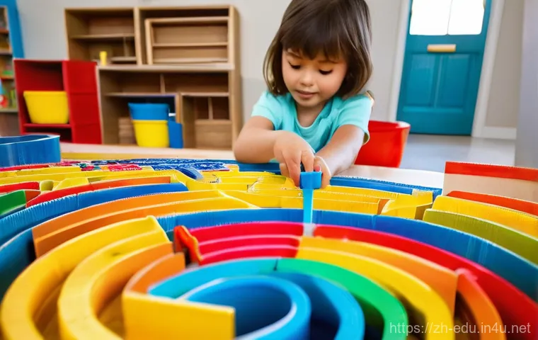 아동 교구 만들기 - **Prompt:** A vibrant scene in a well-organized home craft space, bathed in warm, natural light. A c...