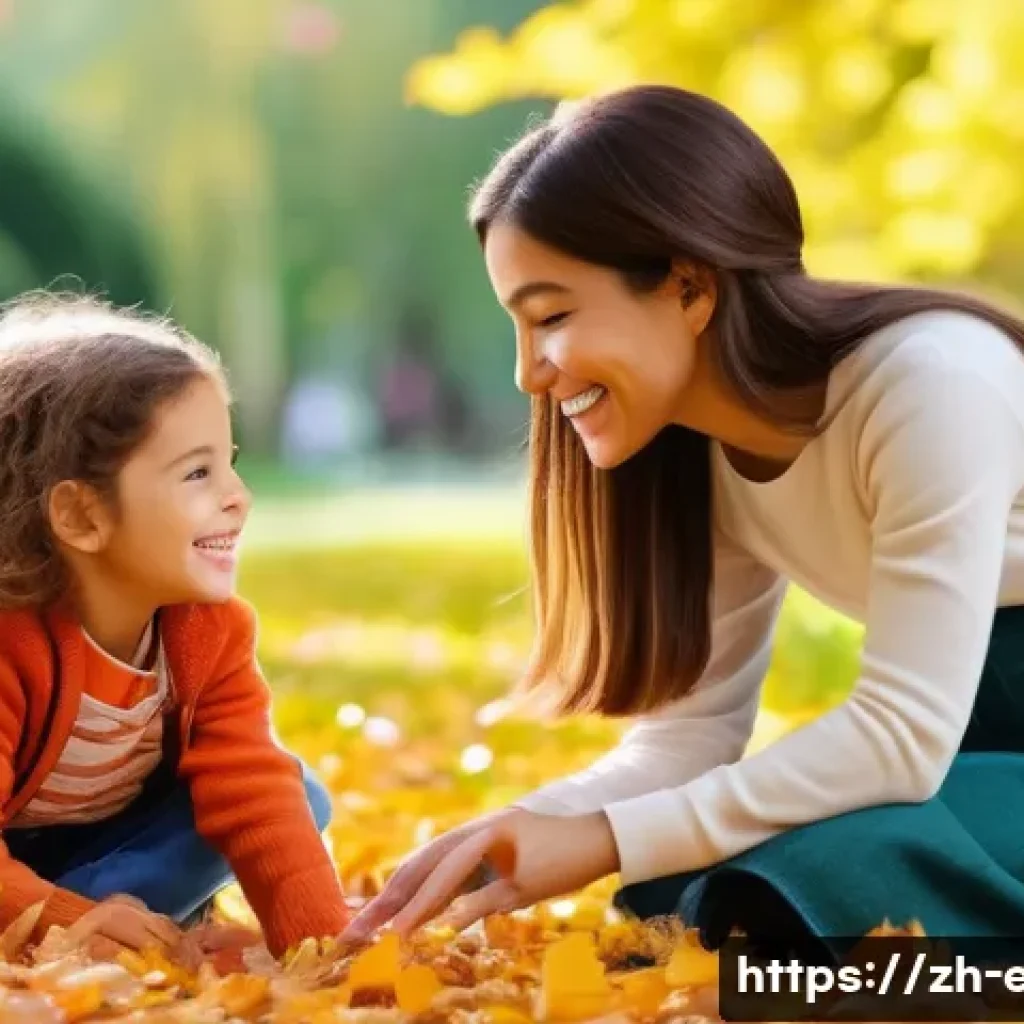 어린이 사회성 프로그램 - A heartwarming scene in a vibrant, sunny park. A shy preschool-aged child, wearing a colorful, modes...